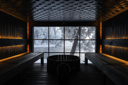 Entspannen Sie in der Sauna