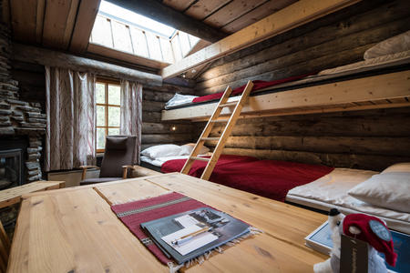 Gemütliche Log Cabin vom Hotel Luostotunturi