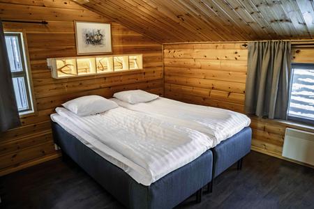  Ferienhaushälfte mit 3 Schlafräumen, Beispiel Schlafzimmer in den Ferienhaushälften