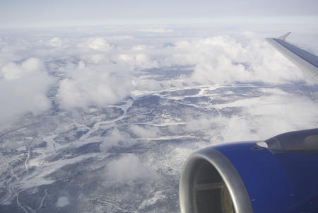  Blick auf Mehamn aus dem Flugzeug