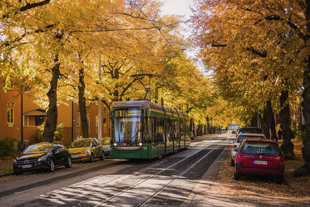  Herbst in der Stadt Helsinki, Straßenbahn (c) Jussi Hellstén, Visit Finland