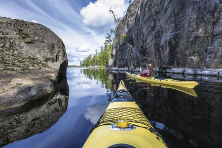 Kanufahren Finnland See