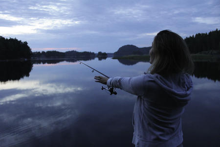 Angeln finnischer See Natur