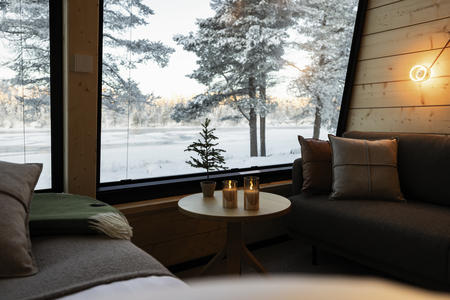 Wohnbereich mit Ausblick, Panorama-Glashütte