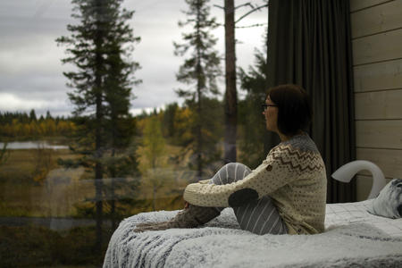 Genießen Sie den Ausblick vom Bettt aus, Glas-Villa