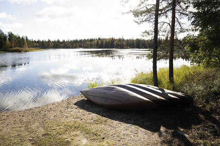 Aussicht auf den See Rukajärvi