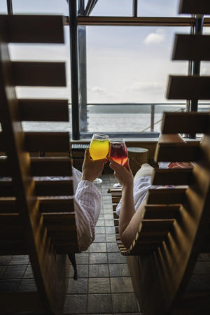 Im Ruheraum mit Panoramablick lässt es sich gut entspannen