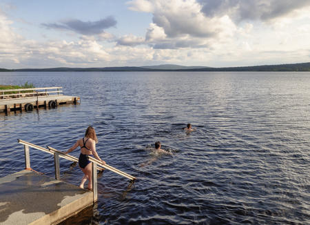 Abkühlung nach der Sauna