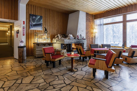  Lobby im Hotelli Metsähirvas