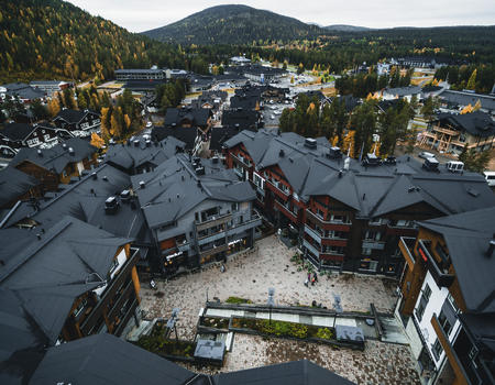 Das Sokos Hotel in Levi aus der Vogelperspektive